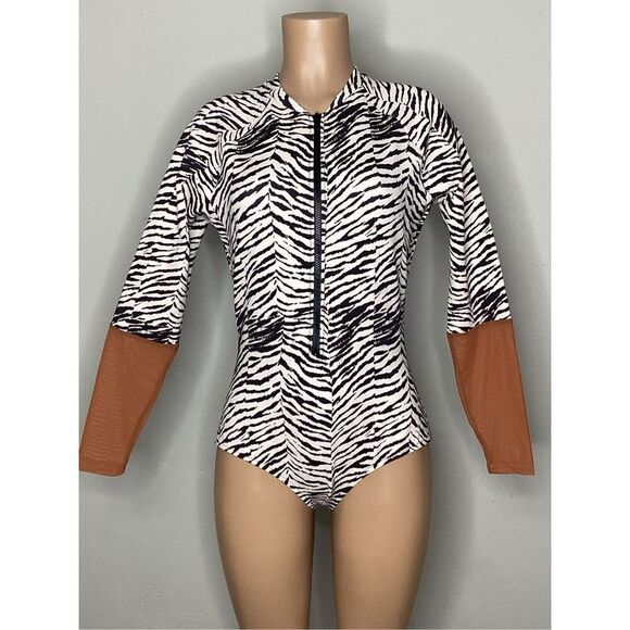 New. WET brown zebra surf suit. Retails $198 - Picture 1 of 6